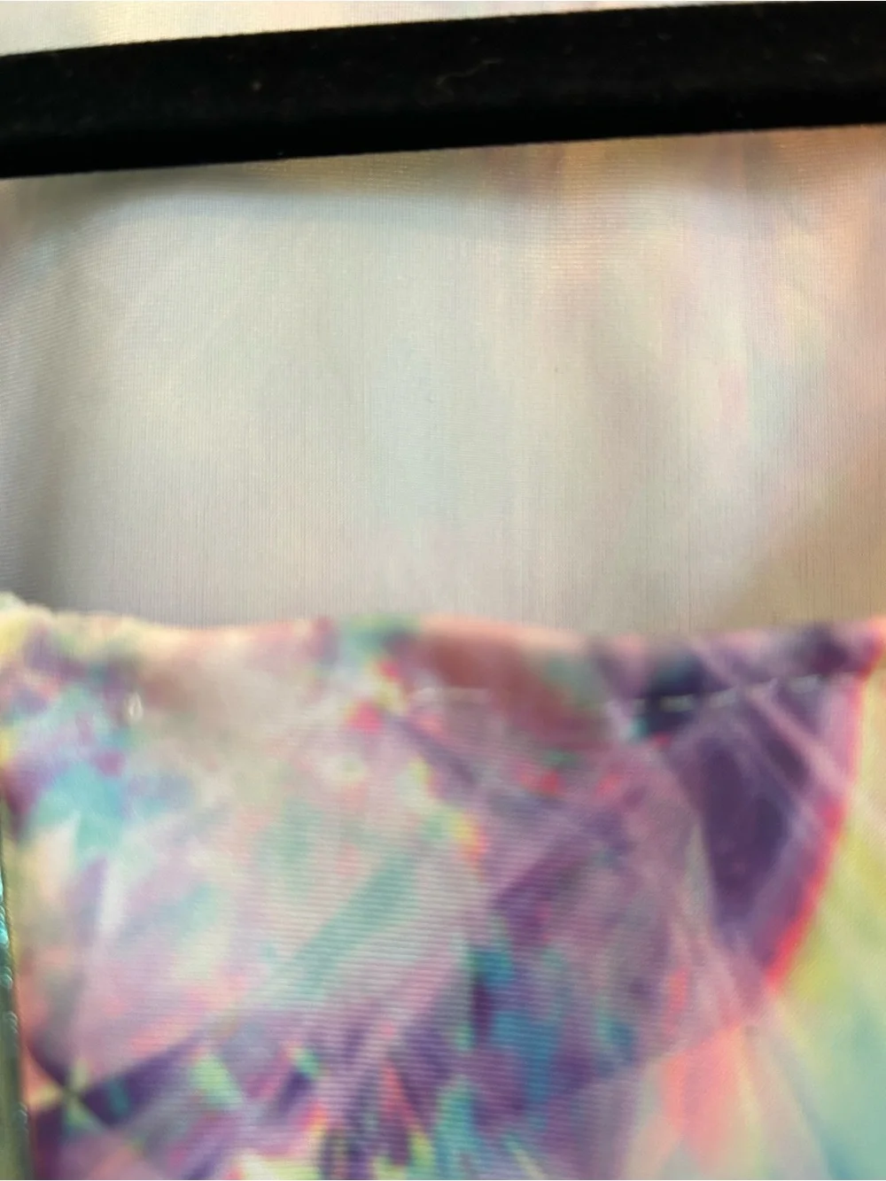 iEFiEL Shimmer Tie-Dye Metallic Girls' Gymnastics Dance Leotard - Teal & Purple
